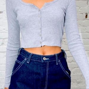 light gray brandy Melville Zelly top not worn